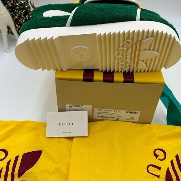 Men’s Gucci X Adidas, slide sandals size 10 made in Italy - Picture 6 of 10